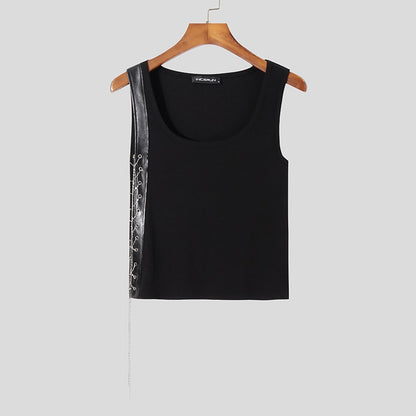 Faux Leather Tank Tops