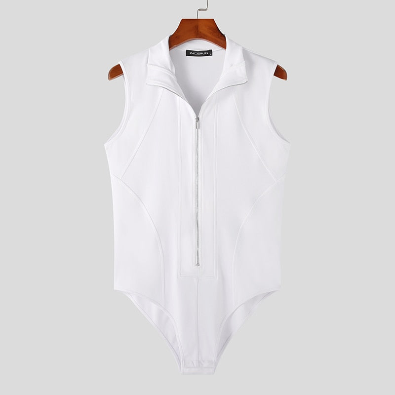 Bodysuits Lapel Tank Tops