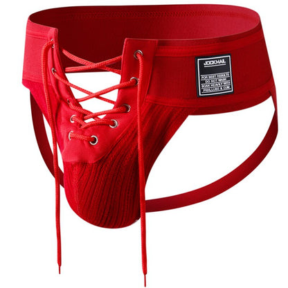 Lace-up Low Waist Jockstraps